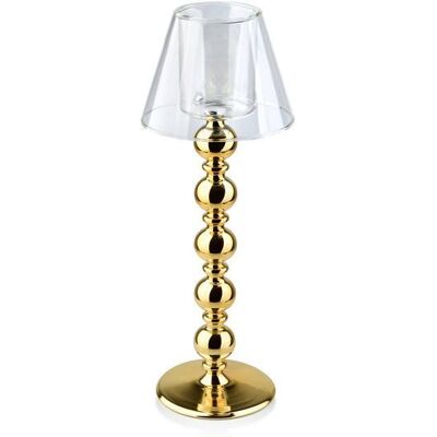 Affek Design Świecznik szklany 11,8x33 Gold Mary Affek Design Świecznik szklany 11,8x33 Gold Mary