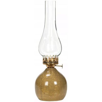 inna (Inny) ŚWIECZNIK SZKLANY METALOWY tealight imitacja lampy naftowej żółty 34cm inna (Inny) ŚWIECZNIK SZKLANY METALOWY tealight imitacja lampy naftowej żółty 34cm