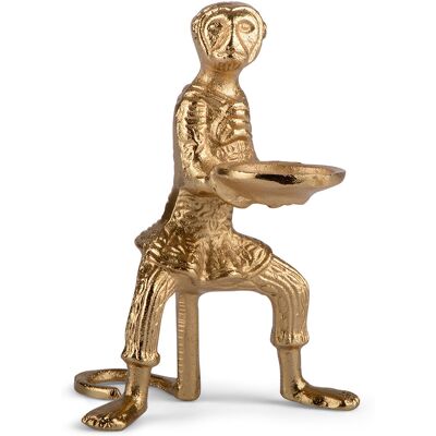 inna (Inny) ŚWIECZNIK TEALIGHT 'małpa z talerzem' ZŁOTY H17cm inna (Inny) ŚWIECZNIK TEALIGHT 'małpa z talerzem' ZŁOTY H17cm