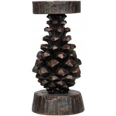 Skandi.pl ŚWIECZNIK TEALIGHT SZYSZKA BRĄZOWY WYSOKI 22cm NA JESIEŃ ŚWIĘTA DO DOMU Skandi.pl ŚWIECZNIK TEALIGHT SZYSZKA BRĄZOWY WYSOKI 22cm NA JESIEŃ ŚWIĘTA DO DOMU