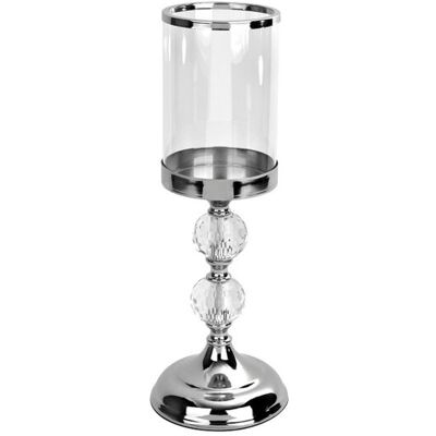 Witek Home Świecznik w kolorze srebrnym 34,5 cm Witek Home Świecznik w kolorze srebrnym 34,5 cm