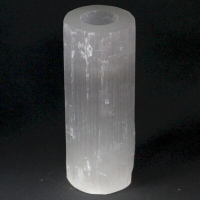 ANCIENT WISDOM Świecznik z Selenitu 20 cm - Cylinder ANCIENT WISDOM Świecznik z Selenitu 20 cm - Cylinder