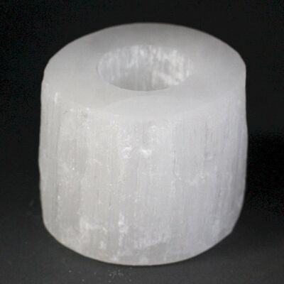 ANCIENT WISDOM Świecznik z Selenitu 8 cm - Cylinder ANCIENT WISDOM Świecznik z Selenitu 8 cm - Cylinder