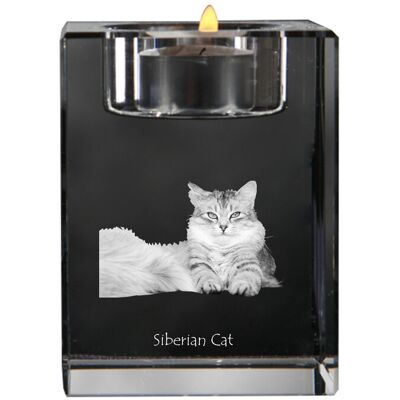 Syberyjski - świecznik ze zdjęciem konia, kryształowa podstawka na tealight, personalizowany prezent marki Art-Dog Syberyjski - świecznik ze zdjęciem konia, kryształowa podstawka na tealight, personalizowany prezent marki Art-Dog