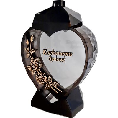 ILUMINI Syn Synowi Znicz Znicze Lampion Serce D Róża Czarny Złoto Litery ILUMINI Syn Synowi Znicz Znicze Lampion Serce D Róża Czarny Złoto Litery