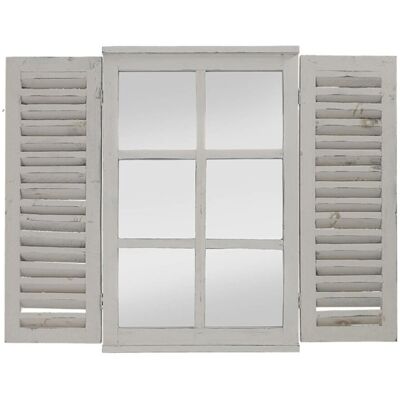 Esschert Design - Lustro ścienne - Białe drewno - Lustro Esschert Design - Lustro ścienne - Białe drewno - Lustro