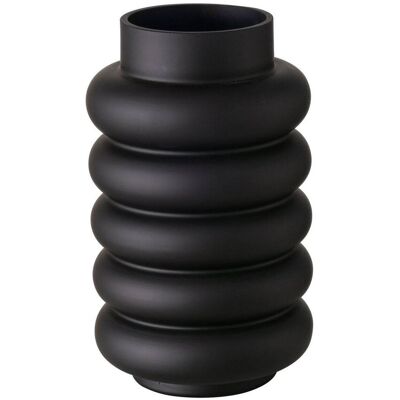 Wazon Ribbo od Boltze Home - Nowoczesna Czarna Szklana Dekoracja 25cm Wazon Ribbo od Boltze Home - Nowoczesna Czarna Szklana Dekoracja 25cm