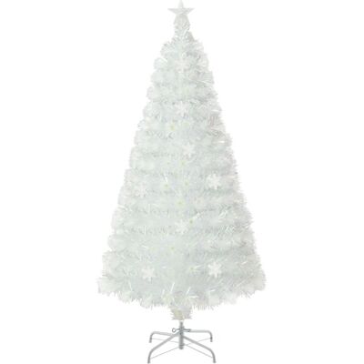 COSTWAY SZTUCZNA BIAŁA CHOINKA ZE ŚNIEŻYNKAMI LED 120CM COSTWAY SZTUCZNA BIAŁA CHOINKA ZE ŚNIEŻYNKAMI LED 120CM