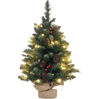 Homcom Sztuczna Choinka 0,6 M, 86 Gałązek, 50 Led Ciepłe Białe Homcom Sztuczna Choinka 0,6 M, 86 Gałązek, 50 Led Ciepłe Białe
