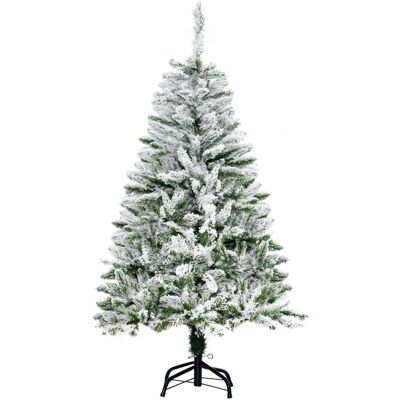 Homcom Sztuczna choinka 120 cm, z sztucznym śniegiem, do wnętrz Homcom Sztuczna choinka 120 cm, z sztucznym śniegiem, do wnętrz
