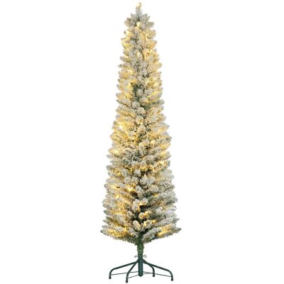 Homcom Sztuczna Choinka 180 Cm Z 150 Led, Ognioodporna Homcom Sztuczna Choinka 180 Cm Z 150 Led, Ognioodporna