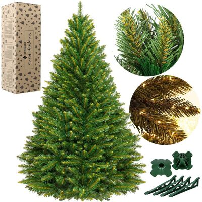 Springos Sztuczna choinka 220 cm jak żywa świerk skandynawski drzewko bożonarodzeniowe Springos Sztuczna choinka 220 cm jak żywa świerk skandynawski drzewko bożonarodzeniowe