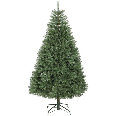 Sztuczna choinka HOMCOM 180 cm z 1687 gęstymi gałęziami, świerk z składanym metalowym stojakiem, Zielony Sztuczna choinka HOMCOM 180 cm z 1687 gęstymi gałęziami, świerk z składanym metalowym stojakiem, Zielony