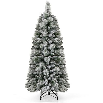 COSTWAY Sztuczna Choinka Świąteczna Choinka Ośnieżona Led 150 Cm COSTWAY Sztuczna Choinka Świąteczna Choinka Ośnieżona Led 150 Cm