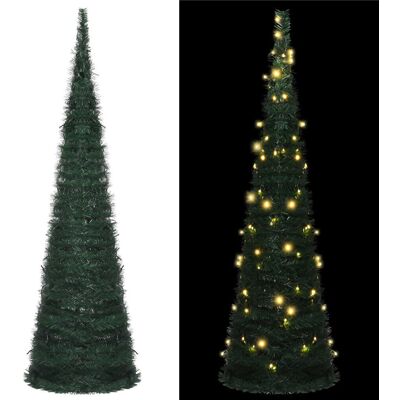 VMP Sztuczna choinka z girlandy z lampkami, zielona, 150 cm VMP Sztuczna choinka z girlandy z lampkami, zielona, 150 cm