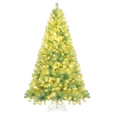 COSTWAY Sztuczna Choinka Z Lampkami Led 225 Cm COSTWAY Sztuczna Choinka Z Lampkami Led 225 Cm