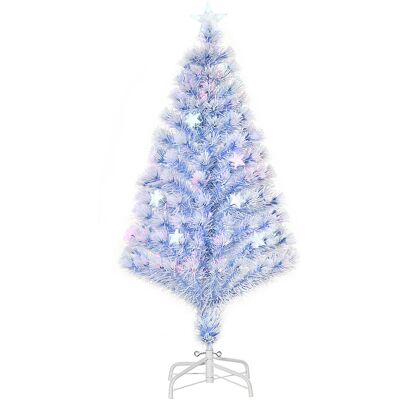 Homcom Sztuczna Choinka Z Led, Biało-Niebieska, 180 Cm Homcom Sztuczna Choinka Z Led, Biało-Niebieska, 180 Cm