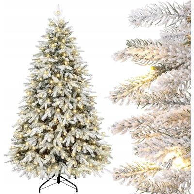 Inny producent Sztuczna choinka z oświetleniem, białe płatki śniegu, choinka LED, 180cm Inny producent Sztuczna choinka z oświetleniem, białe płatki śniegu, choinka LED, 180cm