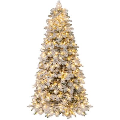 COSTWAY Sztuczna Choinka Z Oświetleniem Led I Śniegiem 210 Cm COSTWAY Sztuczna Choinka Z Oświetleniem Led I Śniegiem 210 Cm