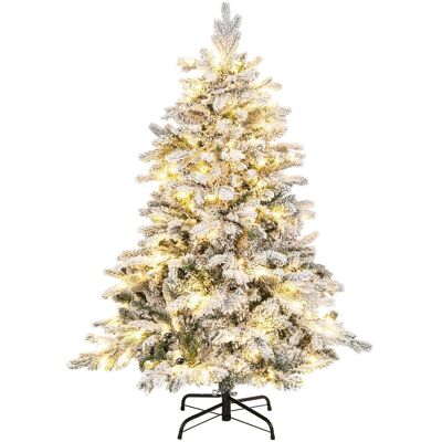 COSTWAY Sztuczna choinka z oświetleniem LED i sztucznym śniegiem 135 cm COSTWAY Sztuczna choinka z oświetleniem LED i sztucznym śniegiem 135 cm