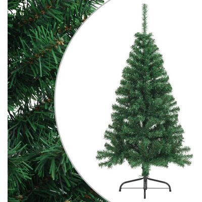 VMP Sztuczna Choinka Ze Stojakiem, Połówka, Zielona, 120 Cm, Pvc VMP Sztuczna Choinka Ze Stojakiem, Połówka, Zielona, 120 Cm, Pvc