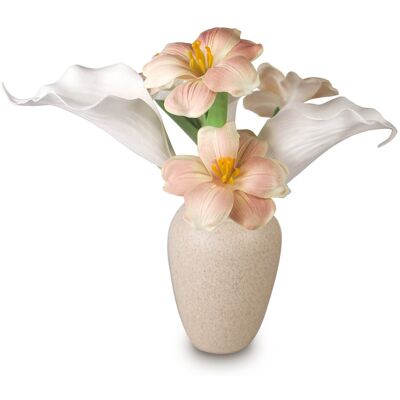 Epsence Sztuczne Kwiaty Bukiet Dekoracja Tulipan Kalia Różowa Wazon 33cm Do Domu Epsence Sztuczne Kwiaty Bukiet Dekoracja Tulipan Kalia Różowa Wazon 33cm Do Domu