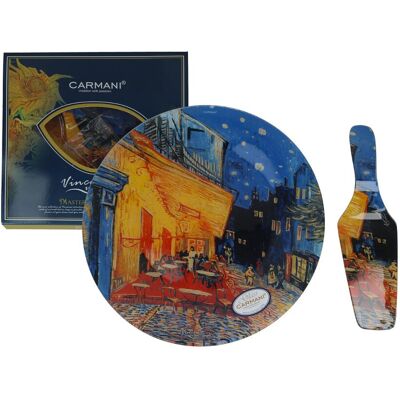 Talerz dekoracyjny z łopatką - V. van Gogh, Taras Kawiarni w nocy (CARMANI) Talerz dekoracyjny z łopatką - V. van Gogh, Taras Kawiarni w nocy (CARMANI)