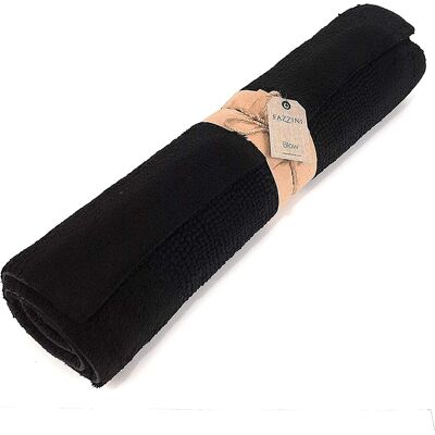 Tappeto Bagno Fazzini Di Puro Cotone Reversibile 70x140 Cm Nero Tappeto Bagno Fazzini Di Puro Cotone Reversibile 70x140 Cm Nero