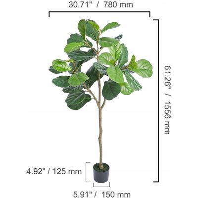 VEVOR SZTUCZNA FIGA LIROLISTNA 78X78X155 CM MOCNA ROŚLINA PE DO WNĘTRZ VEVOR SZTUCZNA FIGA LIROLISTNA 78X78X155 CM MOCNA ROŚLINA PE DO WNĘTRZ