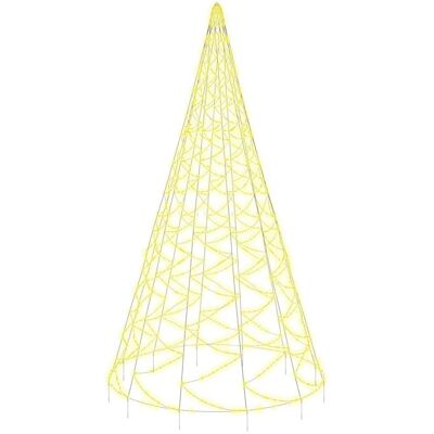 vidaXL LED choinka na maszt biały ciepły 3000 LED 800 cm vidaXL LED choinka na maszt biały ciepły 3000 LED 800 cm
