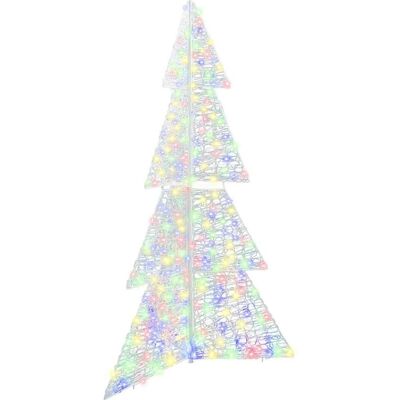 vidaXL Choinka z 240 diodami LED Wielokolorowe 180 cm Akryl vidaXL Choinka z 240 diodami LED Wielokolorowe 180 cm Akryl