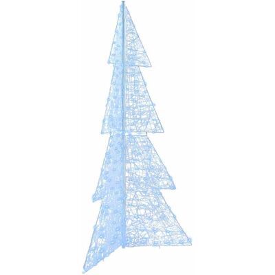 vidaXL Choinka z 240 diodami LED Zimna Biała 180 cm Akryl vidaXL Choinka z 240 diodami LED Zimna Biała 180 cm Akryl