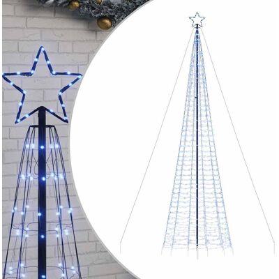 vidaXL Choinka świąteczna LED kolcami 1534 diody LED Niebieski 500 cm vidaXL Choinka świąteczna LED kolcami 1534 diody LED Niebieski 500 cm