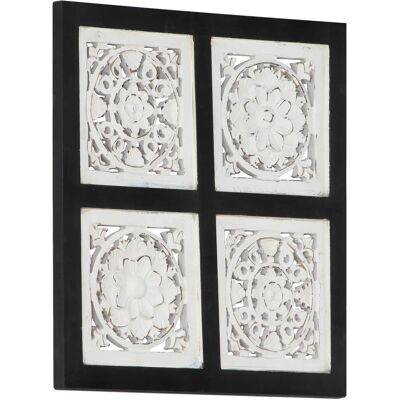 vidaXL Dekoracja artystyczna Czarny i Biały 40 x 40 x 1,5 cm vidaXL Dekoracja artystyczna Czarny i Biały 40 x 40 x 1,5 cm