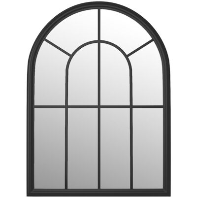 vidaXL Czarny żelazny lustro ścienne 60x45 cm - Lustro vidaXL Czarny żelazny lustro ścienne 60x45 cm - Lustro