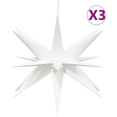 vidaXL Ozdoby świetlne z LED, 3 szt., składane, białe, 57 cm vidaXL Ozdoby świetlne z LED, 3 szt., składane, białe, 57 cm