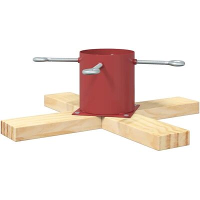 vidaXL Stojak na Choinkę Czerwony 50 x 50 x 16 cm Lite drewno sosnowe vidaXL Stojak na Choinkę Czerwony 50 x 50 x 16 cm Lite drewno sosnowe