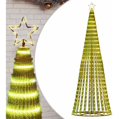 vidaXL Stożkowa choinka z lampek, 475 ciepłych białych LED, 247 cm vidaXL Stożkowa choinka z lampek, 475 ciepłych białych LED, 247 cm