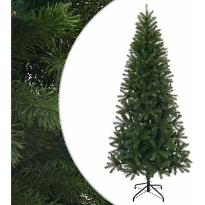 vidaXL Sztuczna choinka z podstawą Zielony 240 cm PVC, PE i stal vidaXL Sztuczna choinka z podstawą Zielony 240 cm PVC, PE i stal