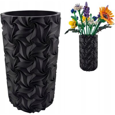Rio VORTA – czarny wazon 3D Forge kompatybilny z LEGO® Botanicals Rio VORTA – czarny wazon 3D Forge kompatybilny z LEGO® Botanicals