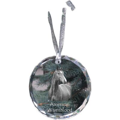Warmblood amerykański - kryształowa bombka ze zdjęciem, zdjęcia konia w krysztale, personalizowana zawieszka na choinkę marki Art-Dog Warmblood amerykański - kryształowa bombka ze zdjęciem, zdjęcia konia w krysztale, personalizowana zawieszka na choinkę marki Art-Dog