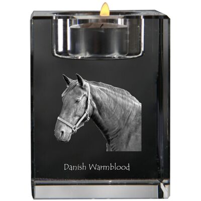 Warmblood duński - świecznik ze zdjęciem kota, kryształowa podstawka na tealight, personalizowany prezent marki Art-Dog Warmblood duński - świecznik ze zdjęciem kota, kryształowa podstawka na tealight, personalizowany prezent marki Art-Dog