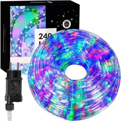 Springos Wąż Świetlny 11,5 M Multikolor 240 Led Z Programatorem Ip44 Dekoracja Świąteczna Springos Wąż Świetlny 11,5 M Multikolor 240 Led Z Programatorem Ip44 Dekoracja Świąteczna