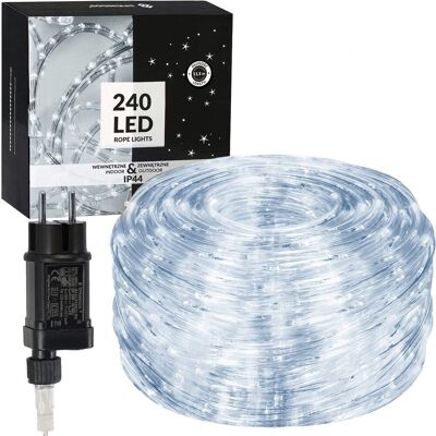 Springos Wąż Świetlny 11,5 M Zimny Biały 240 Led Z Programatorem Ip44 Dekoracja Świąteczna Springos Wąż Świetlny 11,5 M Zimny Biały 240 Led Z Programatorem Ip44 Dekoracja Świąteczna