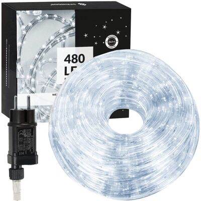 Springos Wąż Świetlny 21,5 M Zimny Biały 480 Led Z Programatorem Ip44 Dekoracja Świąteczna Springos Wąż Świetlny 21,5 M Zimny Biały 480 Led Z Programatorem Ip44 Dekoracja Świąteczna