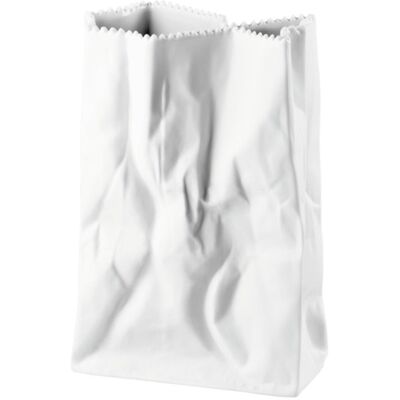 Rosenthal Wazon 18 Cm Biały Paper Bag Matowy Rosenthal Wazon 18 Cm Biały Paper Bag Matowy