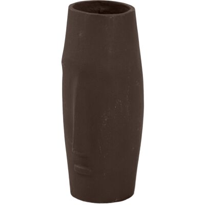 EDANTI Wazon Aluminiowy Zdobiony Dekoracyjny Waza Ozdobna Na Kwiaty Twarz 8X20 Cm Brązowy EDANTI Wazon Aluminiowy Zdobiony Dekoracyjny Waza Ozdobna Na Kwiaty Twarz 8X20 Cm Brązowy