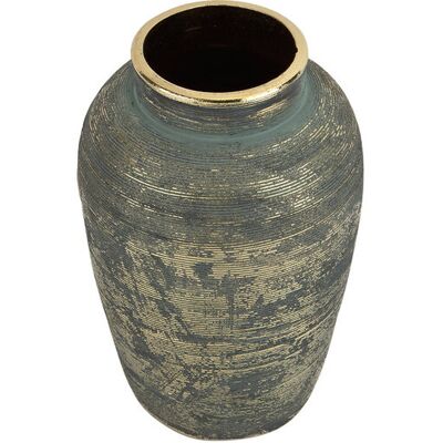 ART Wazon ceramiczny 31cm niebiesko-złoty AP171368 ART Wazon ceramiczny 31cm niebiesko-złoty AP171368