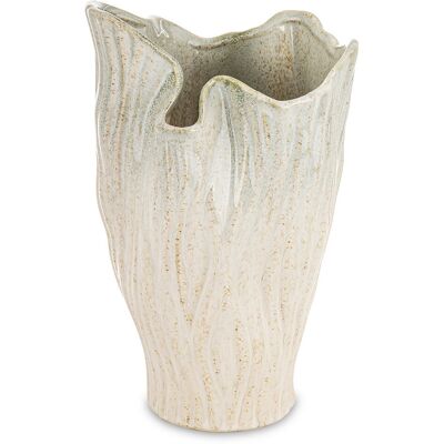nieznany producent WAZON CERAMICZNY BEŻOWY KREMOWY 25cm ZDOBIONY STYLOWY NOWOCZESNY nieznany producent WAZON CERAMICZNY BEŻOWY KREMOWY 25cm ZDOBIONY STYLOWY NOWOCZESNY