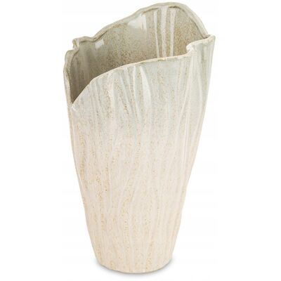 nieznany producent WAZON CERAMICZNY BEŻOWY KREMOWY 33cm ZDOBIONY STYLOWY NOWOCZESNY 30 35 nieznany producent WAZON CERAMICZNY BEŻOWY KREMOWY 33cm ZDOBIONY STYLOWY NOWOCZESNY 30 35